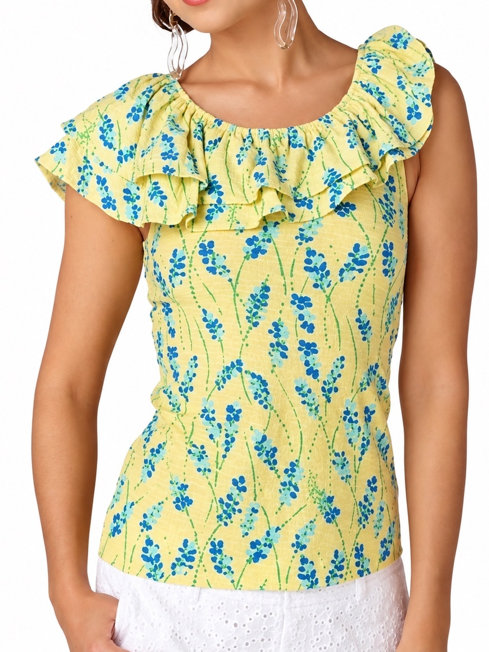 Lilly Pulitzer NWT Wynne asymmetrical flounce top, XS